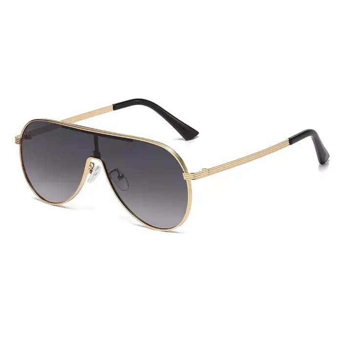 Lunettes de soleil pilote unisexes avec monture ovale pour hommes et femmes