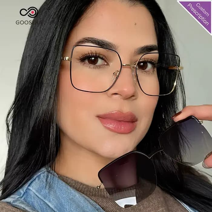 Monture de lunettes optiques surdimensionnées pour femmes