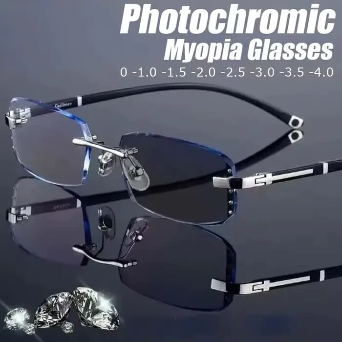 Lunettes de myopie photochromiques d'affaires pour hommes