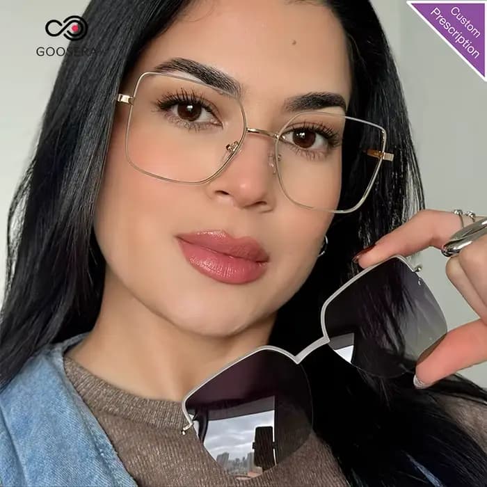 Monture de lunettes optiques surdimensionnées pour femmes