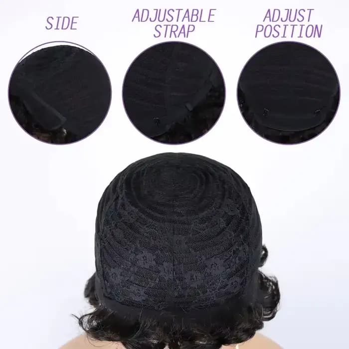 Perruque en cheveux humains gris pour femmes, perruque courte bouclée avec frange, pour maman/grand-mère, usage quotidien, 6 pouces, perruques bouclées rebondissantes, entièrement fabriquées à la mach
