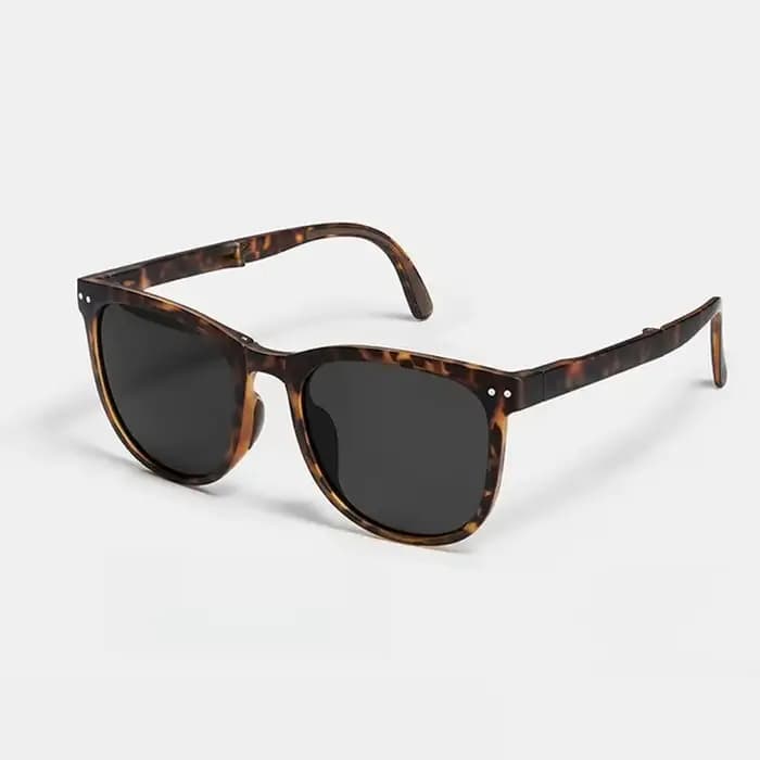 Lunettes de soleil pliables à monture carrée pour hommes et femmes