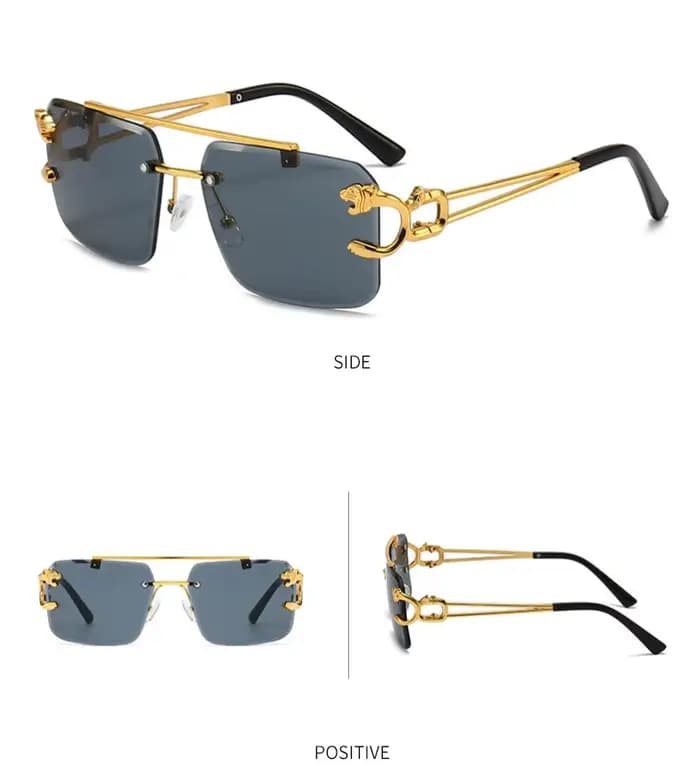 Lunettes de soleil carrées de luxe pour homme et femme