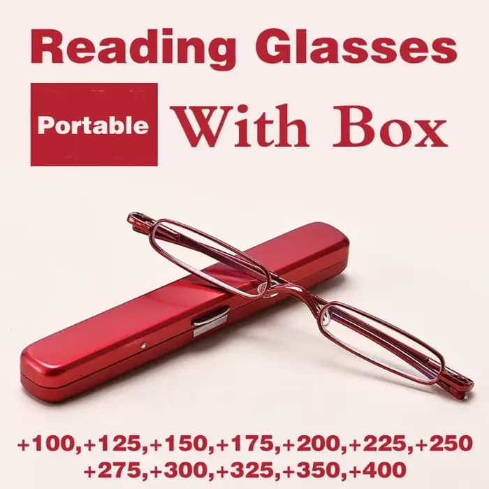 Mini Lunettes de Lecture Portables en Métal avec Boîte