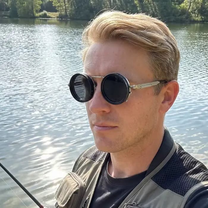 Lunettes de soleil de pêche à monture ronde avec filtre ND métallique