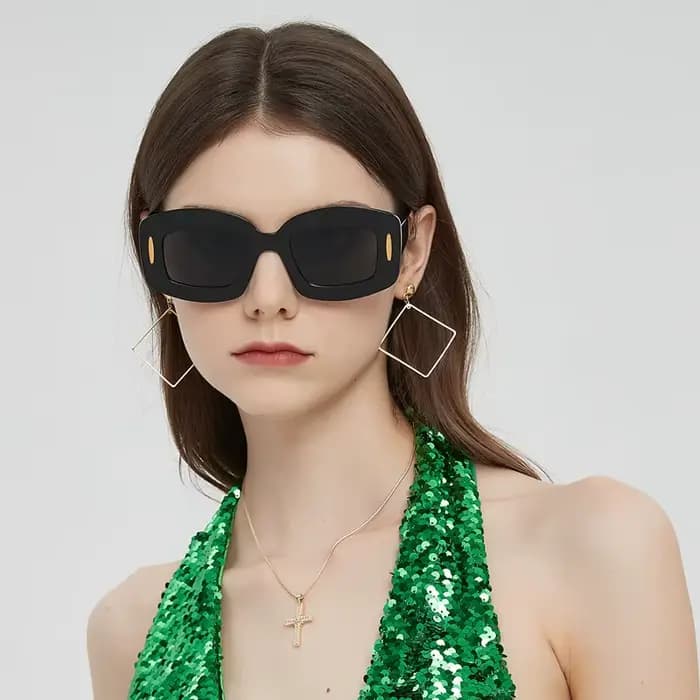 Lunettes de soleil ovales vintage à grande monture pour hommes et femmes