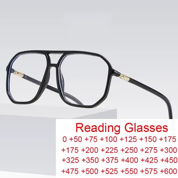 Ins mode polygone grand cadre Anti lumière bleue lunettes femmes hommes simplicité Double pont