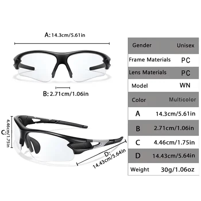 Lunettes de soleil photochromiques pour hommes et femmes
