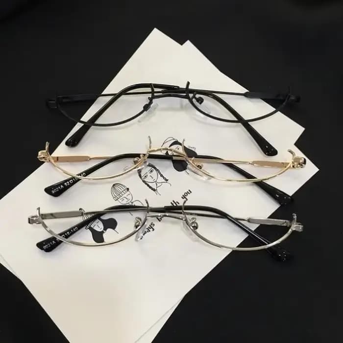 Lunettes de Cosplay bidimensionnelles à demi-monture inférieure