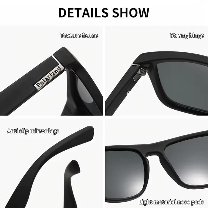 Lunettes de soleil polarisées carrées