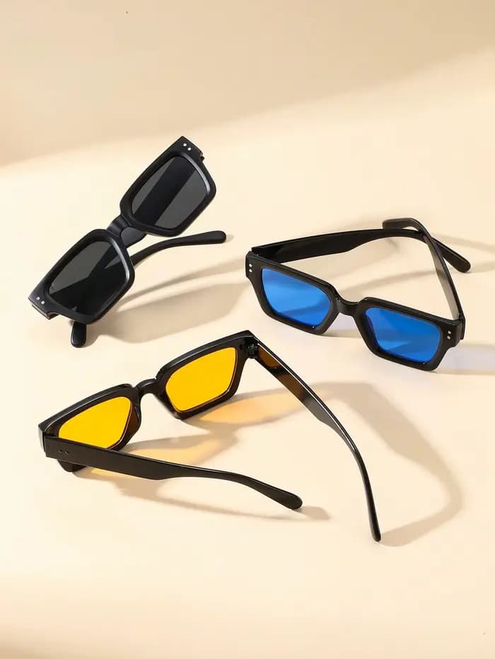 6 paires de lunettes colorées de style moderne pour hommes et femmes