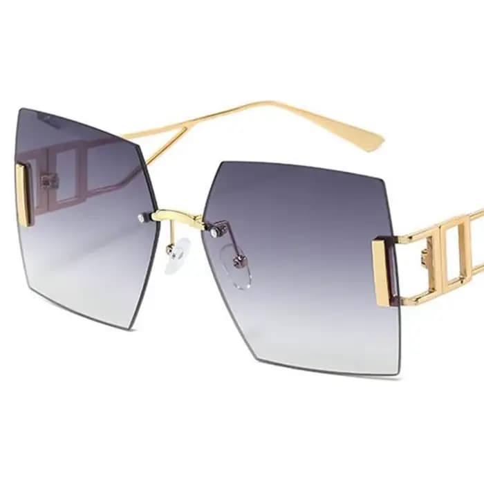 Nouvelles Lunettes de Soleil Femme Sans Monture Carrées Anti-UV