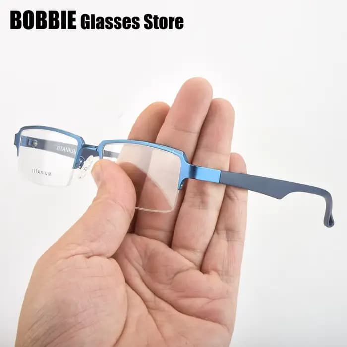 150mm grande taille demi-monture hommes lunettes