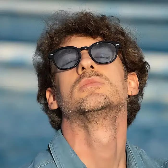 Lunettes de soleil rondes en écaille de tortue vintage pour femmes et hommes
