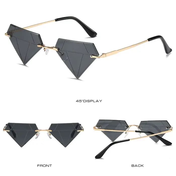 Lunettes de soleil Design en forme de diamant pour femmes et hommes