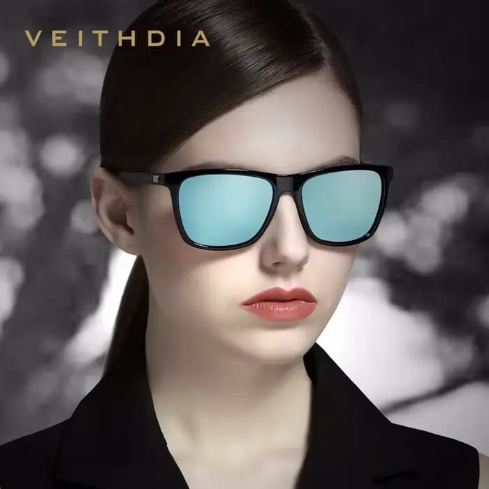 VEITHDIA lunettes de soleil sport extérieur unisexe aluminium magnésium TR90 polarisé UV400 lentille Vintage