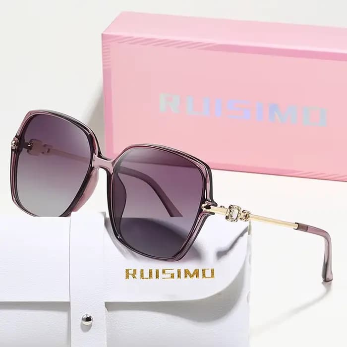 RUISIMO polarisé tendance métal carré lunettes de soleil femmes hommes Simple marque de luxe