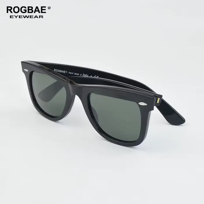 ROGBAE lunettes de soleil inclinables hommes classiques lentille en verre