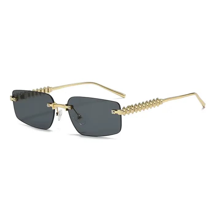 Lunettes de soleil vintage sans monture pour femmes et hommes