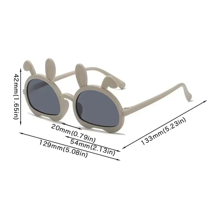 Lunettes de soleil ovales à oreilles de lapin pour enfants