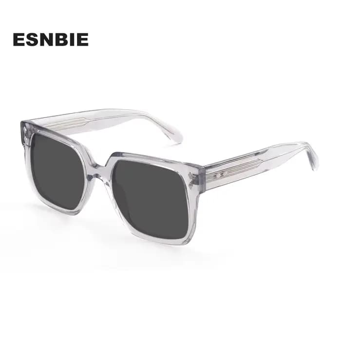 Acétate Vintage tortue carré lunettes De soleil pour hommes femmes nuances polarisées grand cadre