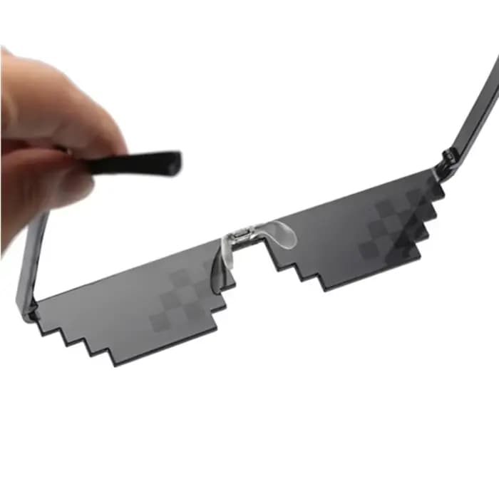 Nouveau créatif 8 bits Thug Life lunettes de soleil pixélisées hommes femmes