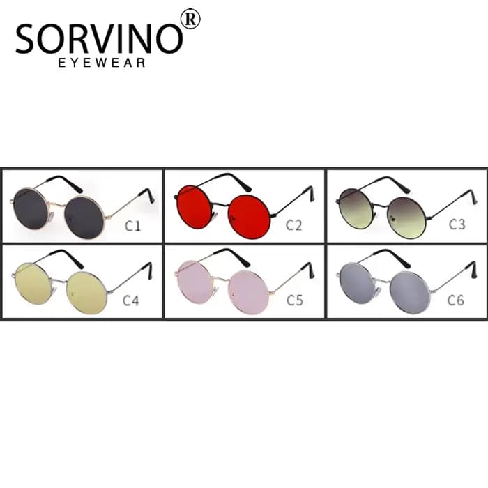 SORVINO Steampunk lunettes de soleil rondes marque de luxe concepteur hommes femmes lentilles rouges rétro Vintage