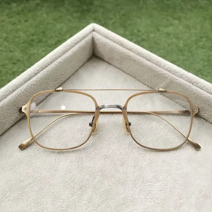 Lunettes Aviateur Japonaises Carrées en Titane Léger Style Rétro pour Hommes – Monture de Vue