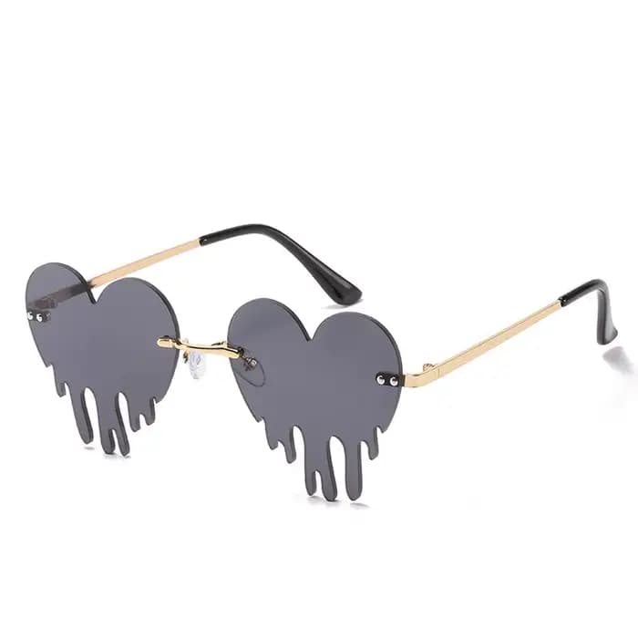 Lunettes de soleil en forme de cœur d'amour pour femmes