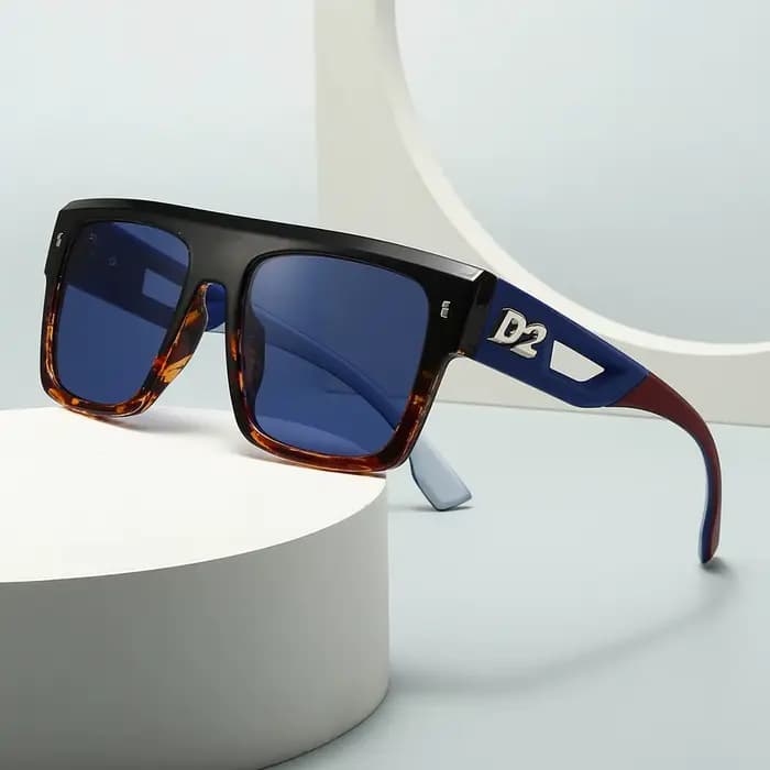 Nouvelles lunettes de soleil de créateur de mode pour hommes et femmes avec des lignes simples et minimalistes et une grande monture