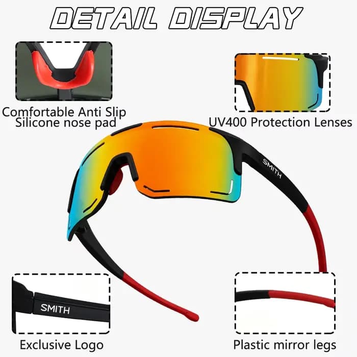 SMITH DRIFT vendeur lunettes de cyclisme UV400 Anti-buée REVO lentilles HD clarté CE/ANSI certifié Cateye Design vtt/vélo de route homme femmes