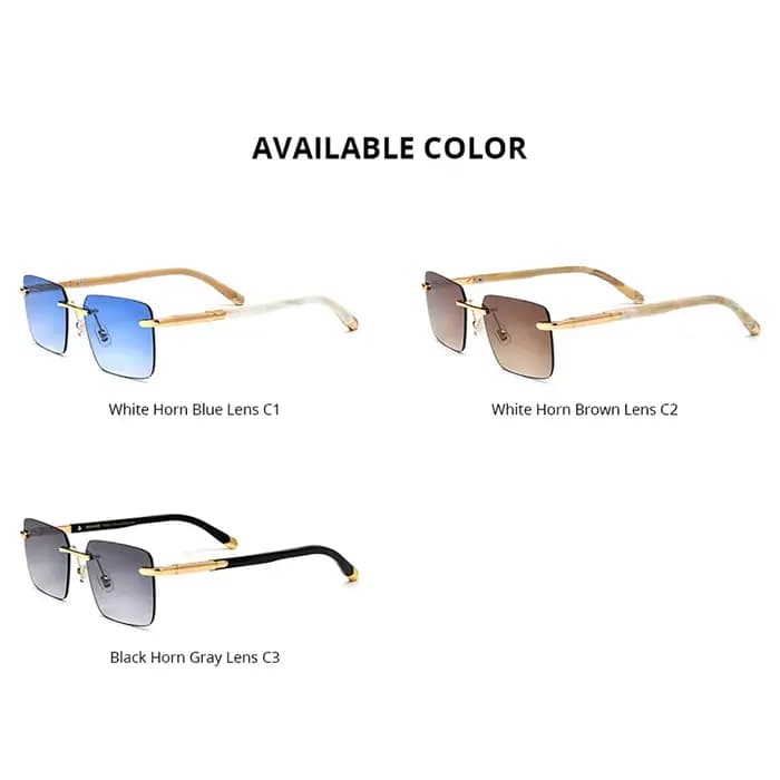 Lunettes de soleil HEPIDEM en corne de buffle pour femmes