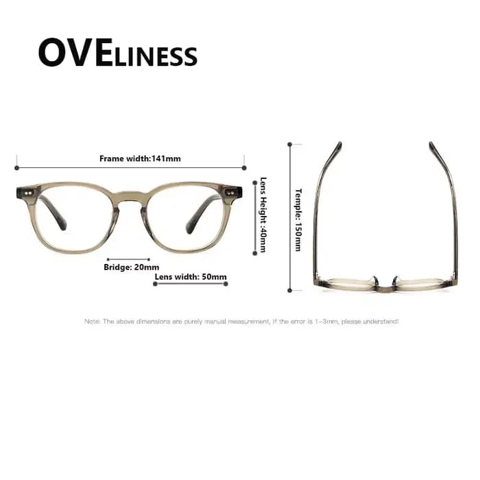 Monture de lunettes en acétate pour hommes et femmes