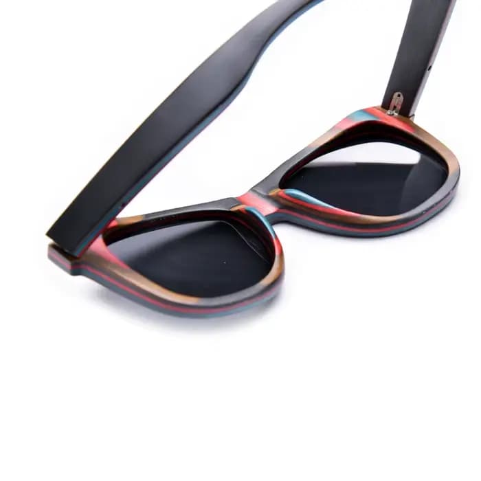 Lunettes de soleil en bois noir pour hommes et femmes