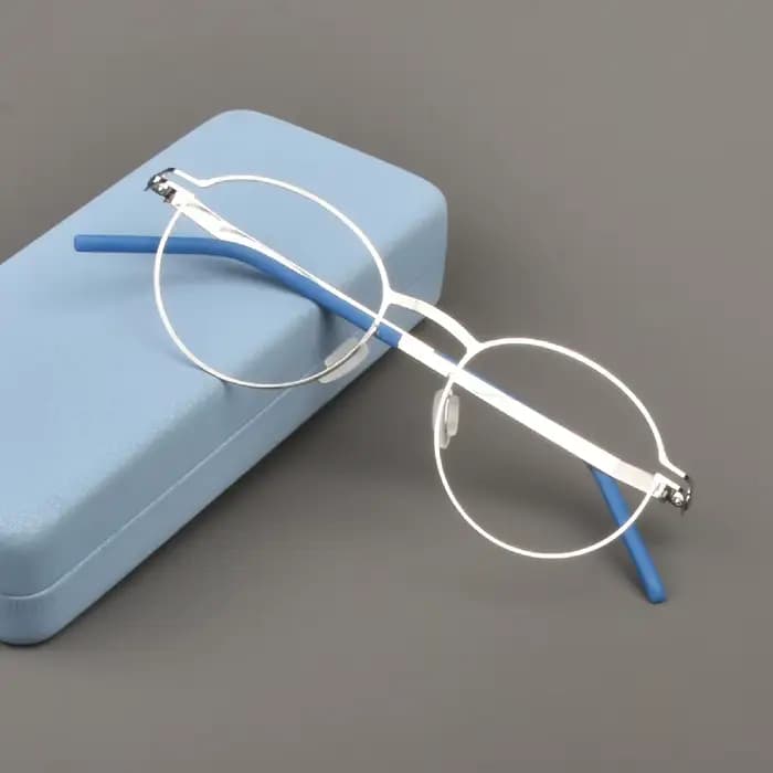 Lunettes rondes sans vis ultralégères pour hommes et femmes