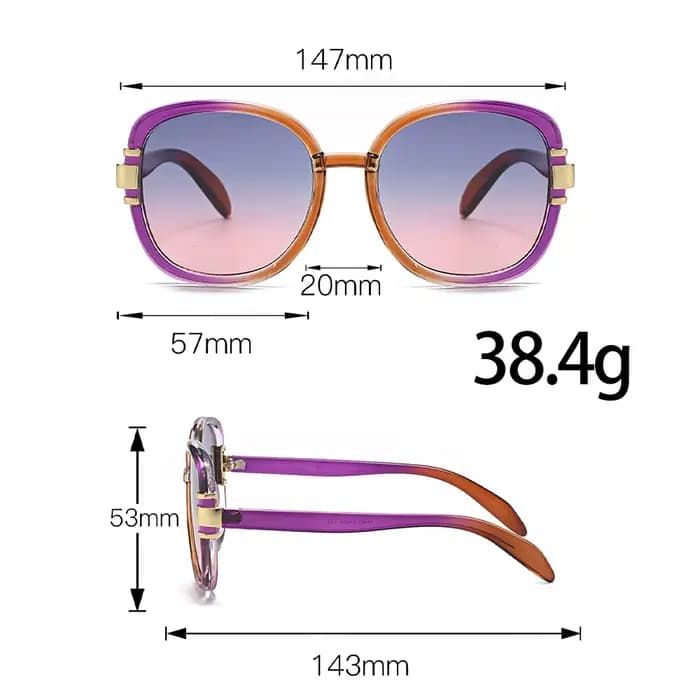 Lunettes de soleil décoratives dégradées pour femmes