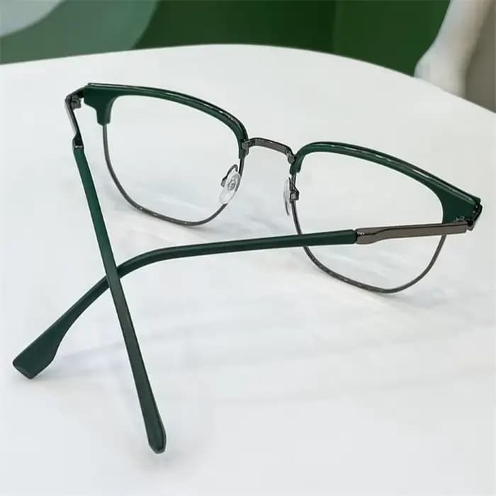 YOOSKE Retro Square Glasses Transparent Frame Eyewear Anti-blue Light Flat
