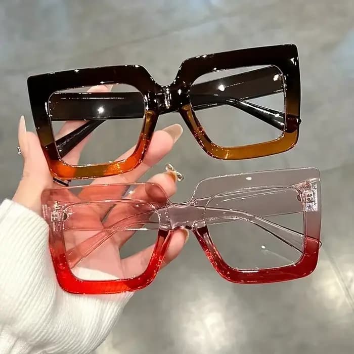 Lunettes transparentes rétro géométriques pour femmes