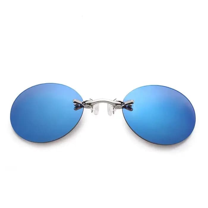 Lunettes de soleil rondes à Clip pour le nez