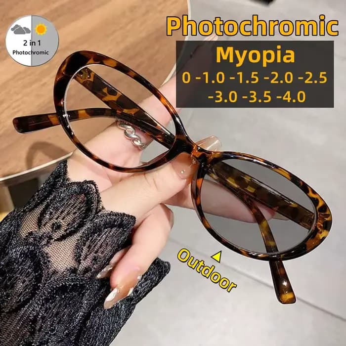 Lunettes de myopie photochromiques à monture ovale extrêmement Simple