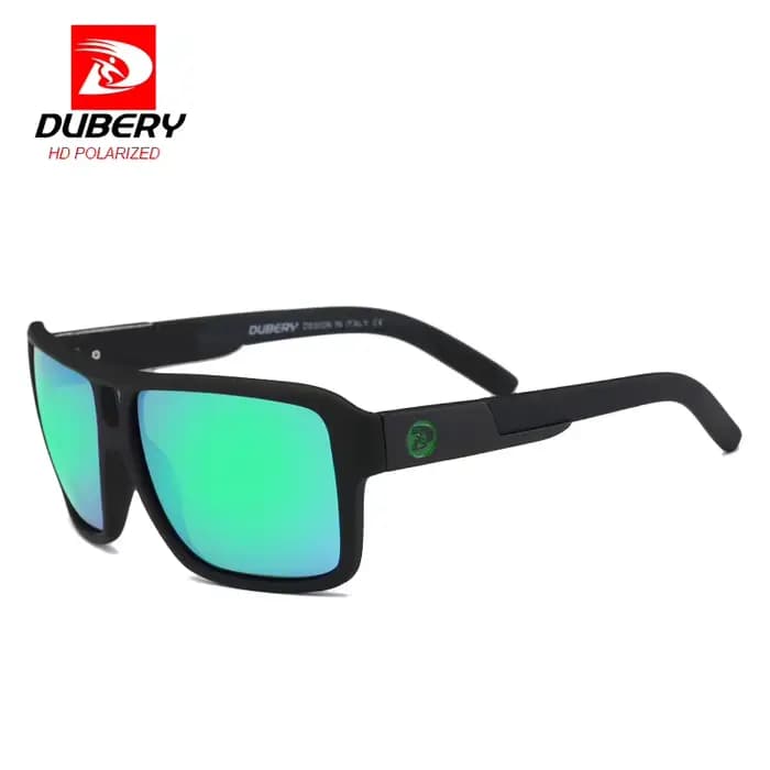 DUBERY Lunettes de soleil polarisées de sport en plastique à monture carrée Lunettes UV400