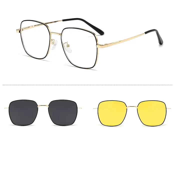 Lunettes de lecture polarisées magnétiques à clipser pour hommes et femmes