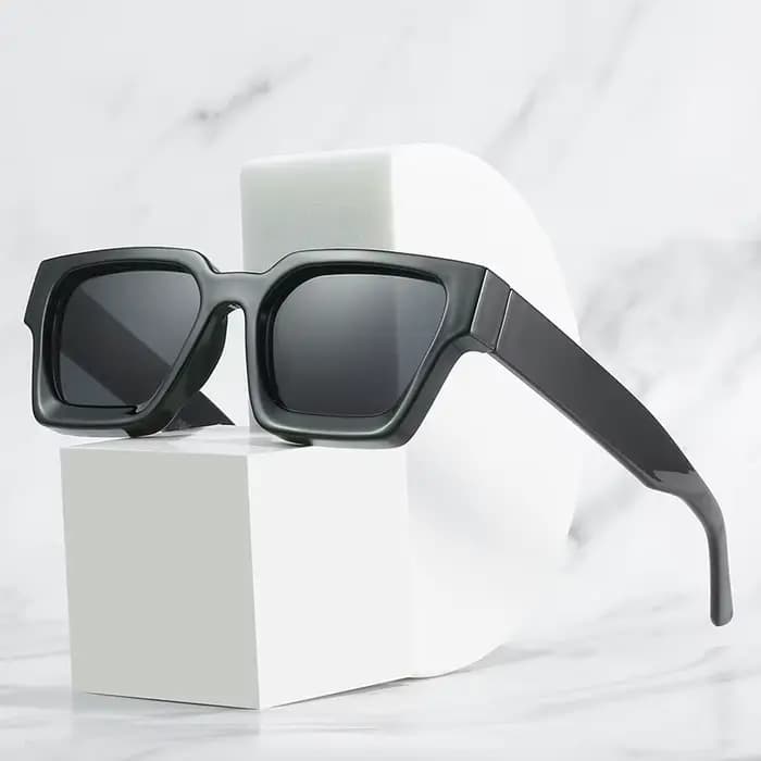 SO & EI mode carré femmes luxe lunettes de soleil rétro marque concepteur hommes tendance léopard bleu vert