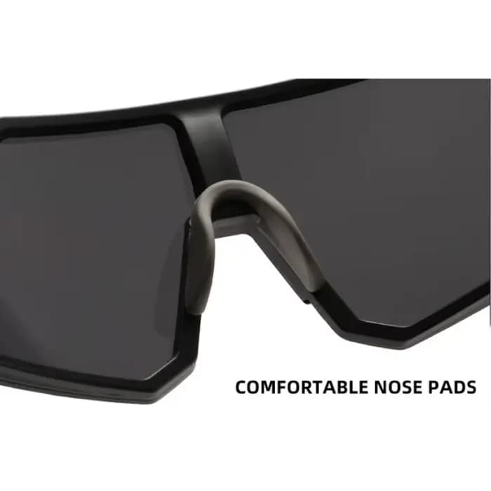 Lunettes de soleil enveloppantes colorées unisexes surdimensionnées