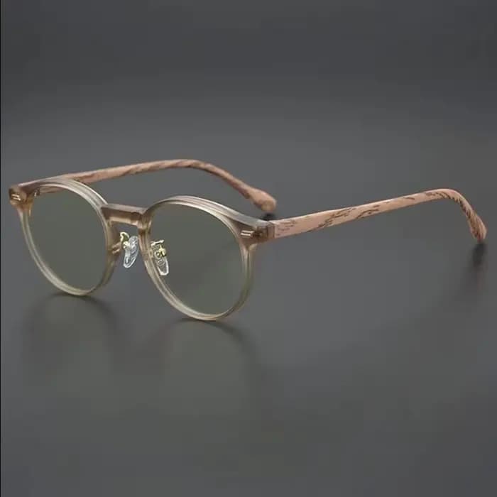 Monture de lunettes rétro en bois