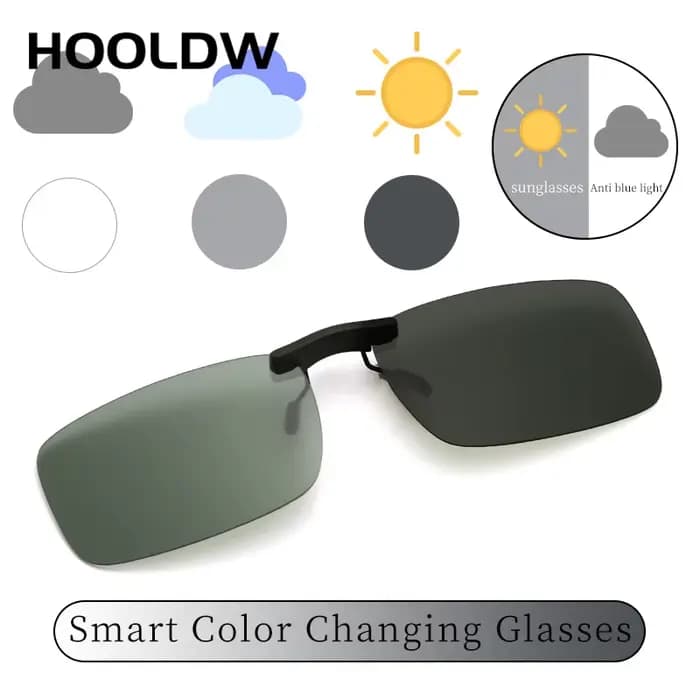 Sans monture rabattable pince sur lunettes de soleil hommes femmes polarisées conduite pêche cyclisme Vision nocturne