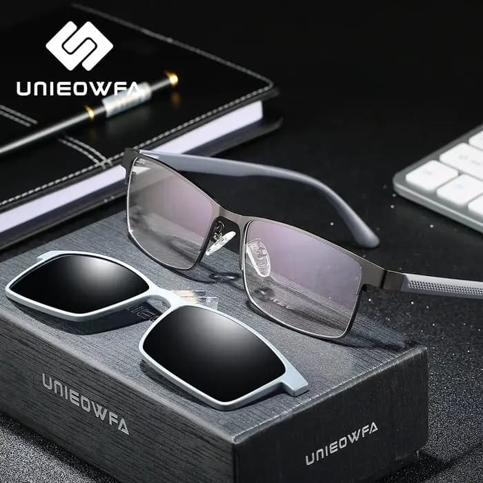 Clip magnétique polarisé sur lunettes de soleil hommes Prescription