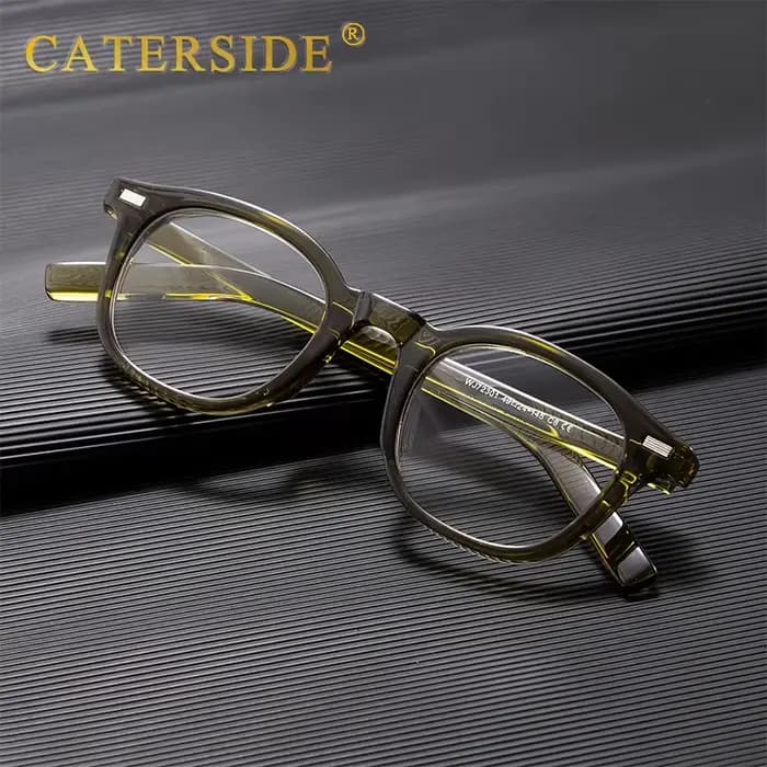Caterside Vintage carré plaine verre lunettes hommes femmes TR90 cadre haute qualité