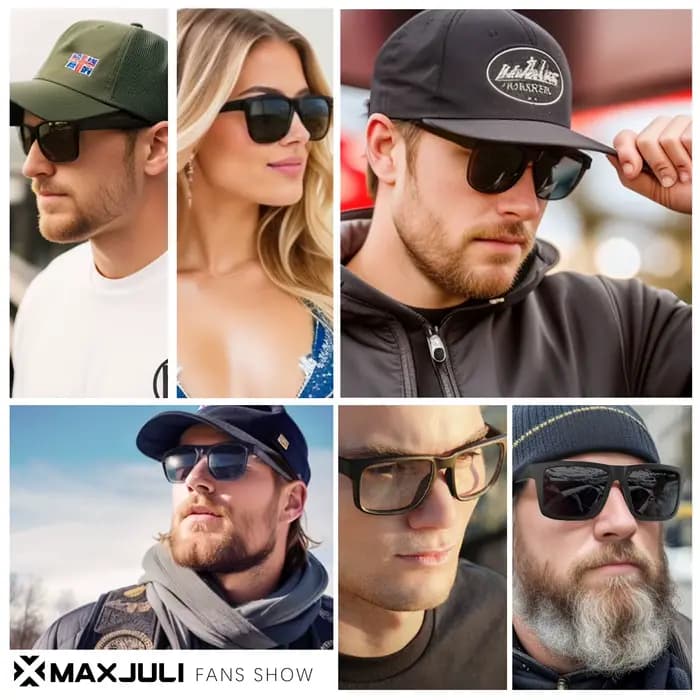 Prévention Jcorde I-Lunettes de soleil Z87 ultra-légères pour homme, accessoire de protection UV400, taille média, extra large, pour grandes têtes larges, TR90, 8228