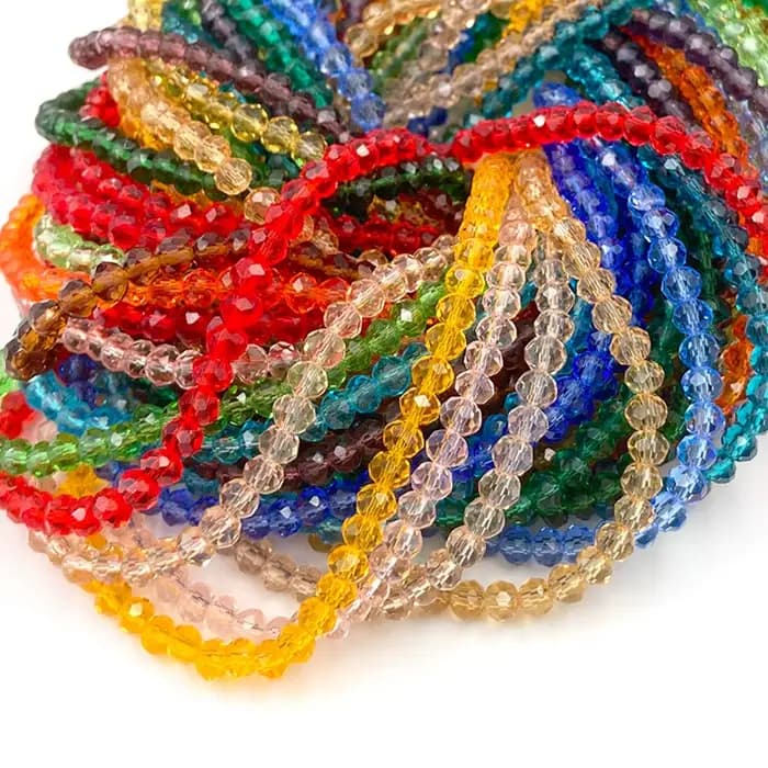 Rondelle colorée en verre de cristal à facettes austriaque, 2/3/4/6/8mm, perles d'espacement amples pour la fabrication de bijoux, accessoires de bricolage
